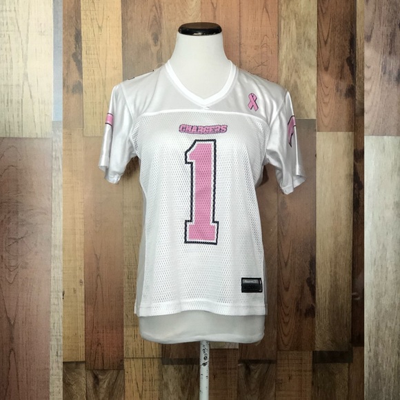 womens pink chargers jersey